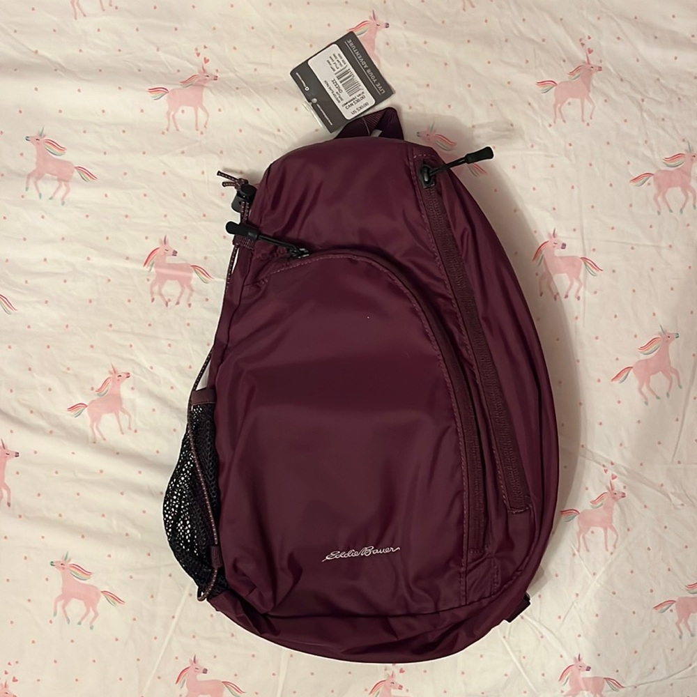 Eddie Bauer Ripstop Sling Pack (Dk Plum) *NWT*